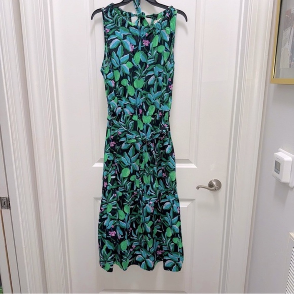 NWOT Target Ava & Viv Lime Leaf Pattern Cotton Spring Dress